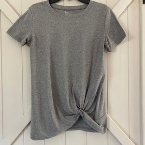 Crewneck Casual Loose Tops Twist Knot Tunics Summer Blouses Tee